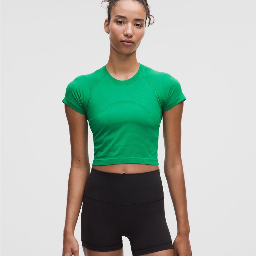 NWT Lululemon Swiftly Tech Cropped Short Sleeve Shirt 2.0